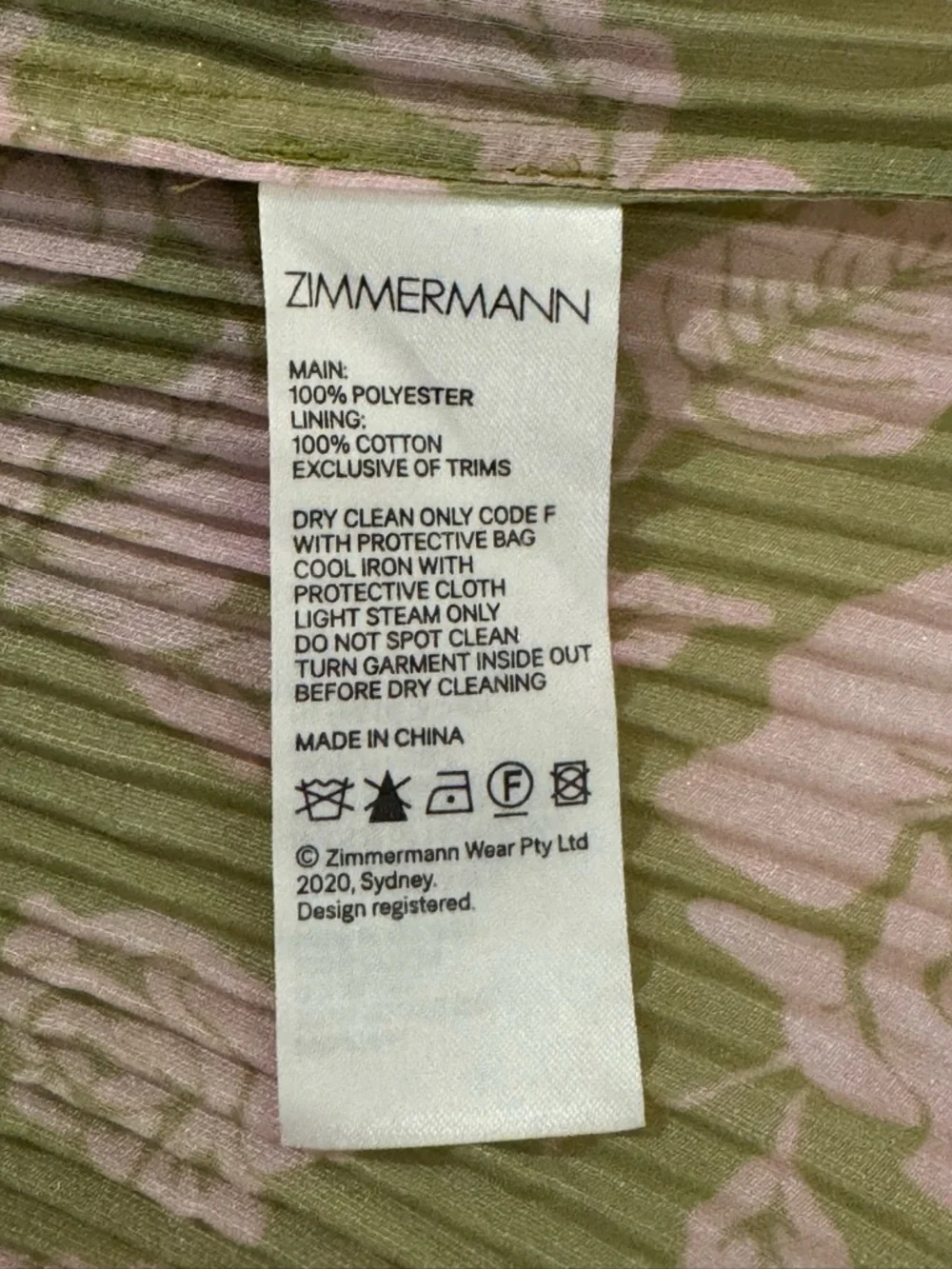 Zimmermann Olive Green Dress with Pink Floral Print - Picture 5 of 8